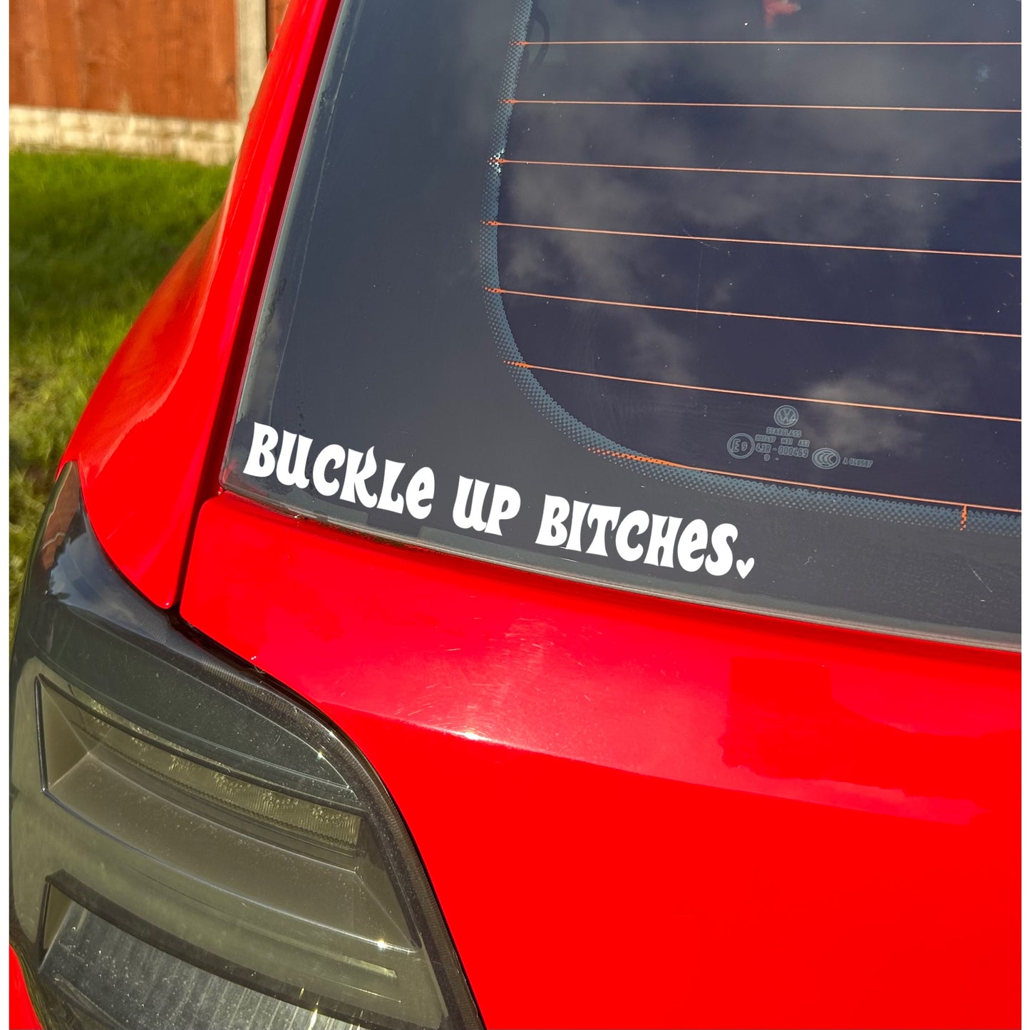 Buckle up sticker