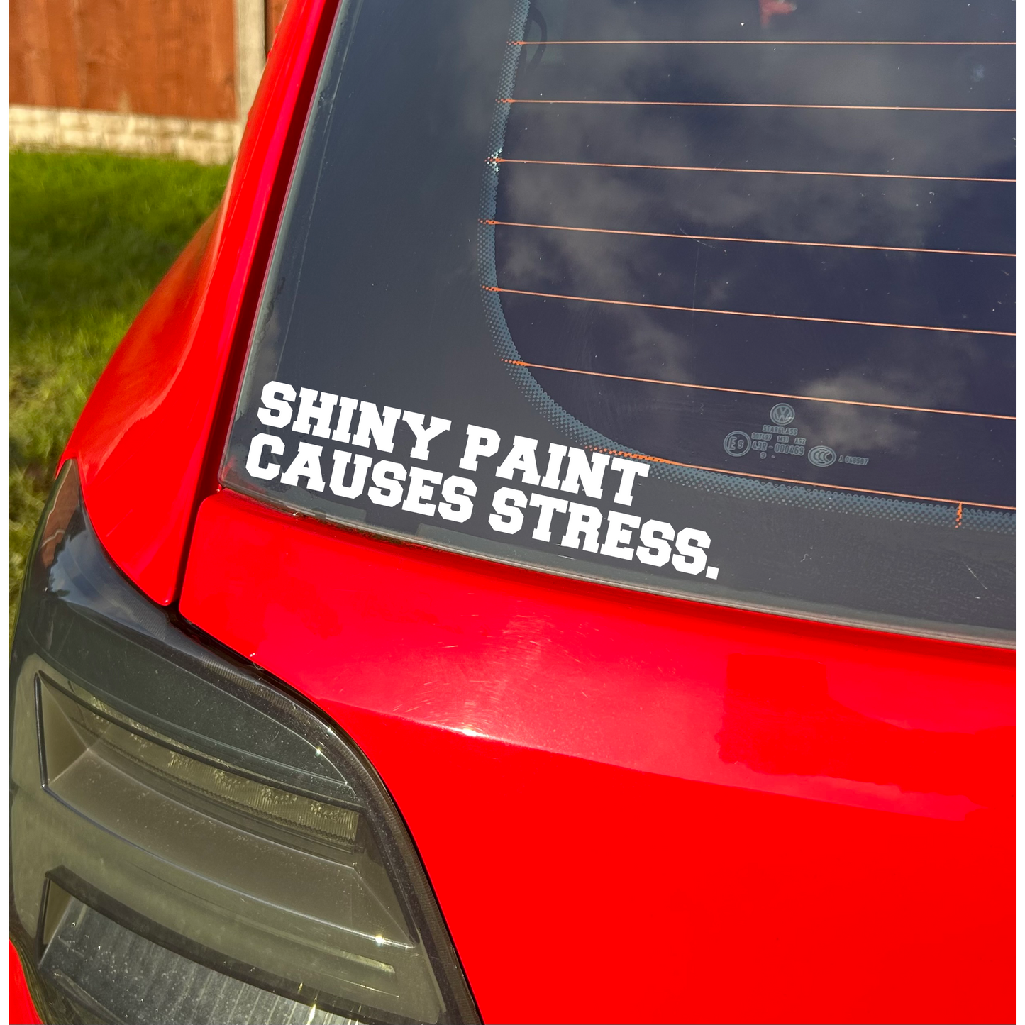 Shiny paint causes stress decal