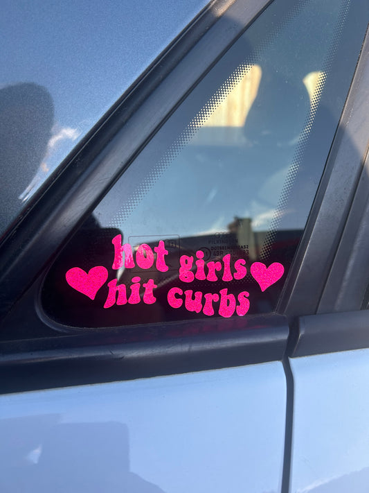 Hot girls hit curbs sticker