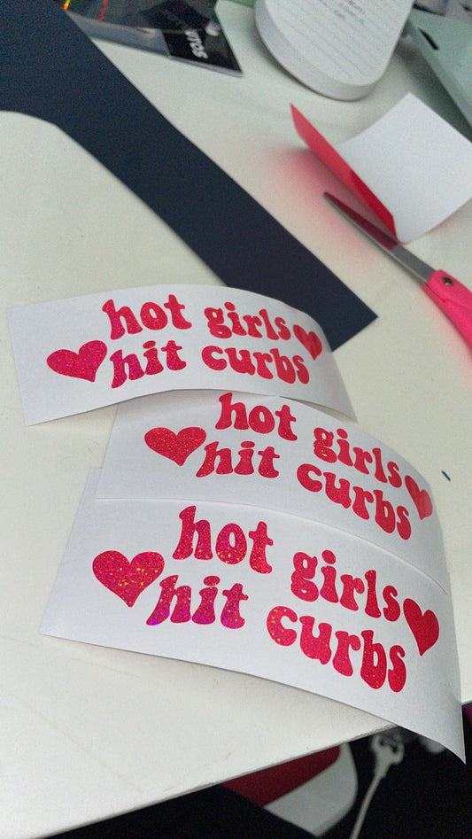 Hot girls hit curbs sticker