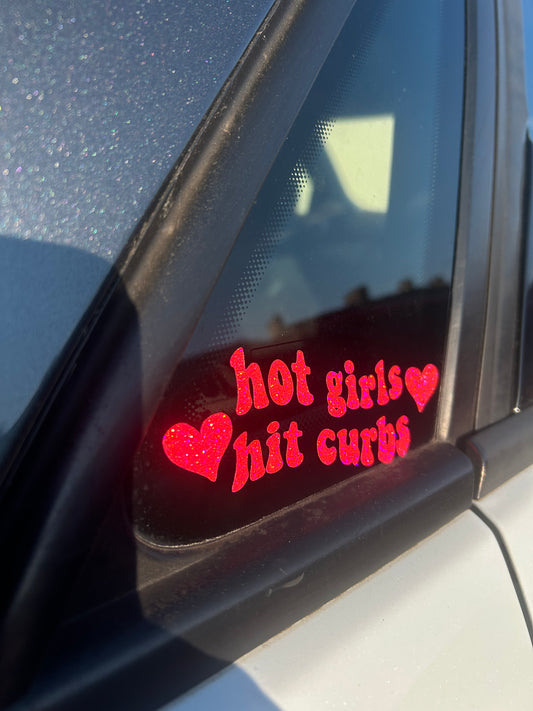 Hot girls hit curbs sticker