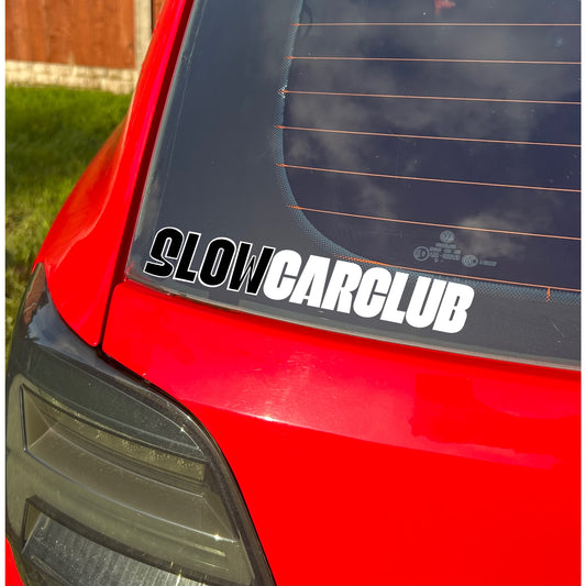 Slow car club sticker