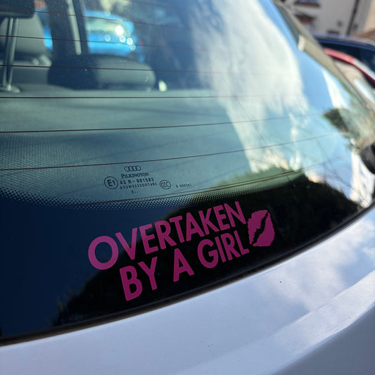 Overtaken by a girl sticker